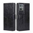 For Blackview Oscal C30 Geometric Stitching Leather Phone Case(Black) - 1