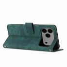 For iPhone 17 Pro Max Skin Feel Stripe Pattern Leather Phone Case with Lanyard(Green) - 3