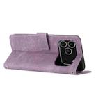 For iPhone 17 Pro Skin Feel Stripe Pattern Leather Phone Case with Lanyard(Purple) - 3