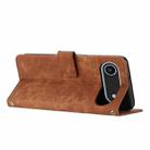 For iPhone 17 Air Skin Feel Stripe Pattern Leather Phone Case with Lanyard(Brown) - 3