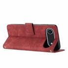 For iPhone 17 Air Skin Feel Stripe Pattern Leather Phone Case with Lanyard(Red) - 3