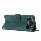 For iPhone 17 Air Skin Feel Stripe Pattern Leather Phone Case with Lanyard(Green) - 3