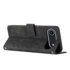 For iPhone 17 Air Skin Feel Stripe Pattern Leather Phone Case with Lanyard(Black) - 3