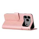 For iPhone 17 Pro Max Stitching Calf Texture Buckle Leather Phone Case(Rose Gold) - 3