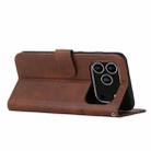For iPhone 17 Pro Stitching Calf Texture Buckle Leather Phone Case(Brown) - 3