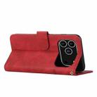 For iPhone 17 Pro Stitching Calf Texture Buckle Leather Phone Case(Red) - 3
