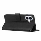 For iPhone 17 Stitching Calf Texture Buckle Leather Phone Case(Black) - 3