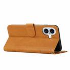 For iPhone 17 Stitching Calf Texture Buckle Leather Phone Case(Yellow) - 3