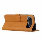 For iPhone 17 Air Stitching Calf Texture Buckle Leather Phone Case(Yellow) - 3
