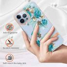 For iPhone 16 Pro Max Flowers and Plants Series IMD TPU Phone Case(Blue Rose) - 2