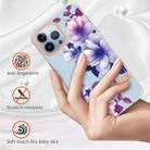 For iPhone 16 Pro Flowers and Plants Series IMD TPU Phone Case(Purple Begonia) - 2