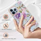 For iPhone 16 Pro Flowers and Plants Series IMD TPU Phone Case(Purple Peony) - 2