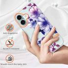 For iPhone 16 Plus Flowers and Plants Series IMD TPU Phone Case(Purple Begonia) - 2