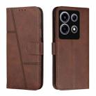 For Infinix Note 30 VIP Stitching Calf Texture Buckle Leather Phone Case(Brown) - 1