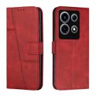 For Infinix Note 30 VIP Stitching Calf Texture Buckle Leather Phone Case(Red) - 1