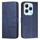 For Infinix Hot 40 / 40 Pro Stitching Calf Texture Buckle Leather Phone Case(Blue) - 1