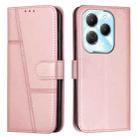 For Infinix Hot 40 / 40 Pro Stitching Calf Texture Buckle Leather Phone Case(Rose Gold) - 1