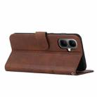 For Infinix Smart 10 4G Stitching Calf Texture Buckle Leather Phone Case(Brown) - 3