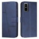 For Infinix GT 30 Pro Stitching Calf Texture Buckle Leather Phone Case(Blue) - 1