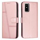 For Infinix GT 30 Pro Stitching Calf Texture Buckle Leather Phone Case(Rose Gold) - 1