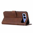 For Infinix Smart 10 Plus 4G Stitching Calf Texture Buckle Leather Phone Case(Brown) - 3