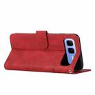 For Infinix Smart 10 Plus 4G Stitching Calf Texture Buckle Leather Phone Case(Red) - 3