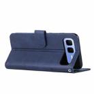 For Infinix Smart 10 Plus 4G Stitching Calf Texture Buckle Leather Phone Case(Blue) - 3