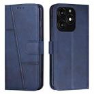 For Tecno Spark 20 Stitching Calf Texture Buckle Leather Phone Case(Blue) - 1