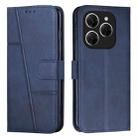 For Tecno Spark 20 Pro Stitching Calf Texture Buckle Leather Phone Case(Blue) - 1
