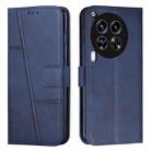 For Tecno Camon 30 4G / 5G Stitching Calf Texture Buckle Leather Phone Case(Blue) - 1