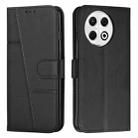 For Tecno Spark 30 Pro Stitching Calf Texture Buckle Leather Phone Case(Black) - 1