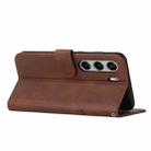 For Tecno Camon 40 4G Stitching Calf Texture Buckle Leather Phone Case(Brown) - 3