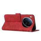 For Tecno Camon 40 Premier Stitching Calf Texture Buckle Leather Phone Case(Red) - 3