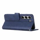 For Tecno Camon 40 Pro 5G Stitching Calf Texture Buckle Leather Phone Case(Blue) - 3