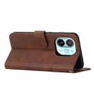 For Tecno Spark 30C 5G / Pop 9 5G Stitching Calf Texture Buckle Leather Phone Case(Brown) - 3