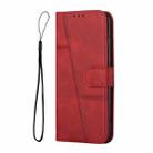 For Tecno Spark 30C 5G / Pop 9 5G Stitching Calf Texture Buckle Leather Phone Case(Red) - 2