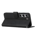 For Tecno Camon 40 Pro 4G Stitching Calf Texture Buckle Leather Phone Case(Black) - 3