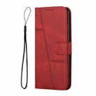For Samsung Galaxy A36 5G Stitching Calf Texture Buckle Leather Phone Case(Red) - 2