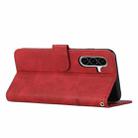 For Samsung Galaxy A36 5G Stitching Calf Texture Buckle Leather Phone Case(Red) - 3