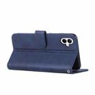 For Samsung Galaxy A07 4G Stitching Calf Texture Buckle Leather Phone Case(Blue) - 3