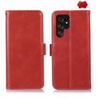 For Samsung Galaxy S24 Ultra Crazy Horse Top Layer Cowhide Leather Phone Case(Red) - 1