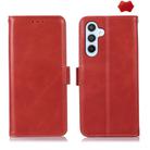 For Samsung Galaxy S24 Crazy Horse Top Layer Cowhide Leather Phone Case(Red) - 1