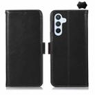 For Samsung Galaxy S25 FE 5G Crazy Horse Top Layer Cowhide Leather Phone Case(Black) - 1