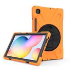 For Samsung Galaxy Tab S6 Lite P610 Shockproof Colorful Silicone + PC Protective Case with Holder & Shoulder Strap & Hand Strap & Pen Slot(Orange) - 1