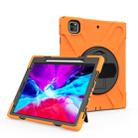 For iPad Pro 12.9 2021 / 2020 Shockproof Colorful Silicone + PC Protective Tablet Case with Holder & Shoulder Strap & Hand Strap & Pen Slot(Orange) - 1