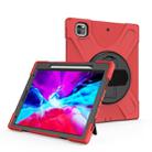 For iPad Pro 12.9 2021 / 2020 Shockproof Colorful Silicone + PC Protective Tablet Case with Holder & Shoulder Strap & Hand Strap & Pen Slot(Red) - 1