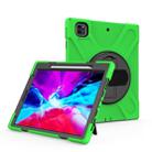 For iPad Pro 12.9 2021 / 2020 Shockproof Colorful Silicone + PC Protective Tablet Case with Holder & Shoulder Strap & Hand Strap & Pen Slot(Green) - 1