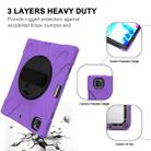 For iPad Pro 12.9 2021 / 2020 Shockproof Colorful Silicone + PC Protective Tablet Case with Holder & Shoulder Strap & Hand Strap & Pen Slot(Purple) - 7