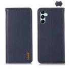 For Samsung Galaxy S24+ KHAZNEH Nappa Top Layer Cowhide Leather Phone Case(Blue) - 1