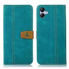 For Samsung Galaxy A05 4G Stitching Thread Calf Texture Leather Phone Case(Light Green) - 1